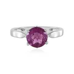 Anillo en plata con Fluorita rosa
