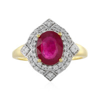 Anillo en plata con Rubí de Madagascar