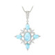 Collar en plata con Larimar (Dallas Prince Designs)