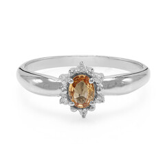 Anillo en plata con Zafiro Padparadscha