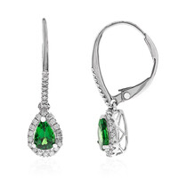 Pendientes en oro con Granate tsavorita AAA (CIRARI)