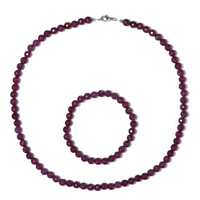 Set en plata con Rubí de Madagascar