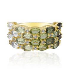 Anillo en plata con Turmalina verde