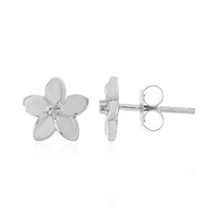 Pendientes en plata con Diamante I4 (J)