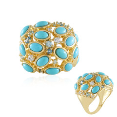 Anillo en plata con Turquesa bella durmiente (KM by Juwelo)