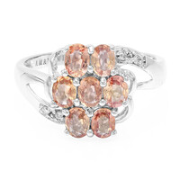 Anillo en oro con Zafiro Padparascha no calentado (AMAYANI)