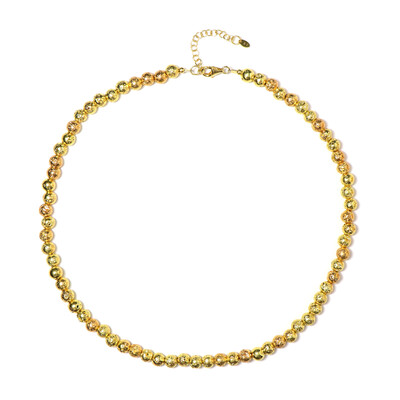 Collar en plata con Perla de lava dorada