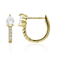Pendientes en plata con Topacio blanco
