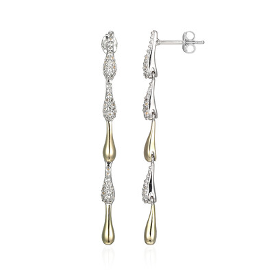 Pendientes en plata con Topacio blanco (Adela Silber)