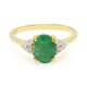 Anillo en plata con Esmeralda de Bahía
