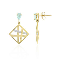 Pendientes en plata con Topacio azul cielo