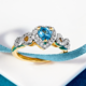 Anillo en plata con Topacio azul suizo (M de Luca)