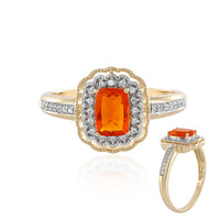 Anillo en oro con Ópalo cherry