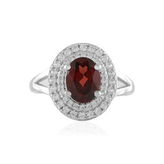 Anillo en plata con Granate de Mozambique