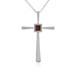 Collar en plata con Granate de Mozambique