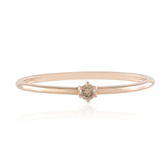 Anillo en oro con Diamante champán SI1