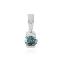 Colgante en oro con Diamante azul cielo I2