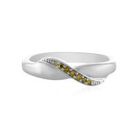 Anillo en plata con Diamante amarillo I4