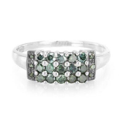 Anillo en plata con Diamante fantasía