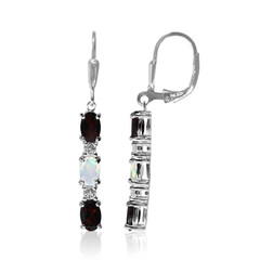 Pendientes en plata con Granate
