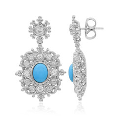 Pendientes en plata con Turquesa (Dallas Prince Designs)