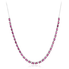 Collar en plata con Rodolita