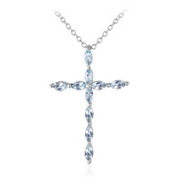 Collar en plata con Topacio azul cielo