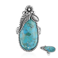 Anillo en plata con Turquesa azul del Mohave Kingman (Art of Nature)