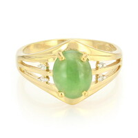 Anillo en plata con Crisoprasa imperial