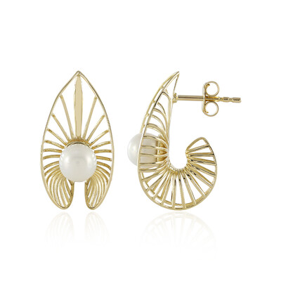 Pendientes en oro con Perla Freshwater (Ornaments by de Melo)