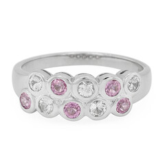 Anillo en plata con Zafiro de Ceilán rosa