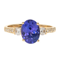 Anillo en oro con Tanzanita AAA (CIRARI)