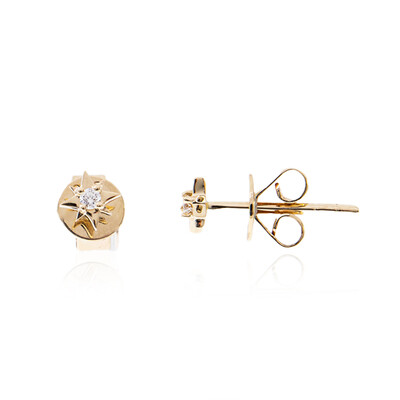 Pendientes en oro con Diamante limpio a lupa F (LUCENT DIAMONDS)