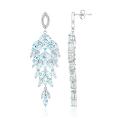 Pendientes en plata con Topacio azul cielo