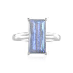 Anillo en plata con Labradorita