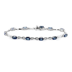 Brazalete en plata con Topacio azul royal