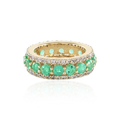 Anillo en oro con Esmeralda de Rusia