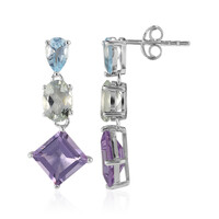 Pendientes en plata con Amatista de Bolivia