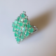 Anillo en plata con Esmeralda de Brasil