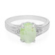 Anillo en plata con Crisoprasa