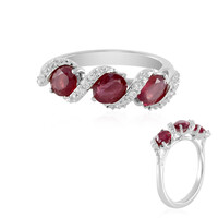 Anillo en plata con Rubí de Madagascar