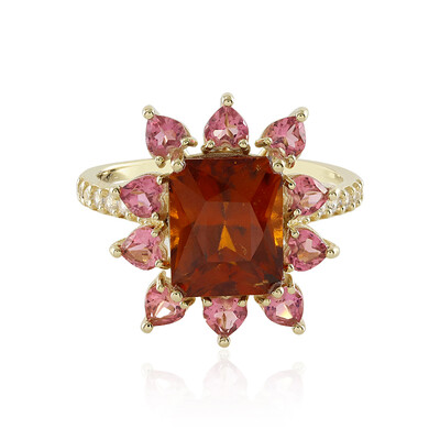 Anillo en oro con Granate Hesonita (Adela Gold)