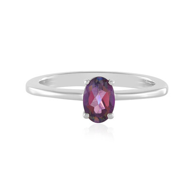 Anillo en plata con Topacio místico púrpura