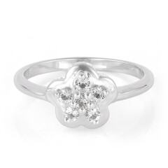 Anillo en plata con Topacio blanco