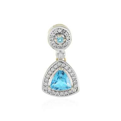 Colgante en oro con Topacio azul suizo (Adela Gold)