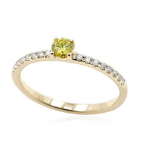 Anillo en oro con Diamante amarillo SI2