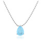 Collar en plata con Cuarzo azul pastel