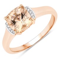 Anillo en oro con Morganita AAA