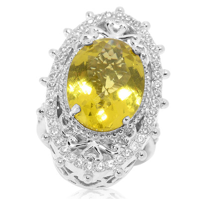 Anillo en plata con Cuarzo del Ouro Verde (Dallas Prince Designs)