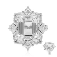 Anillo en plata con Topacio blanco